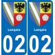 64 Pau autocollant sticker plaque immatriculation auto ville