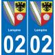 64 Pau autocollant sticker plaque immatriculation auto ville