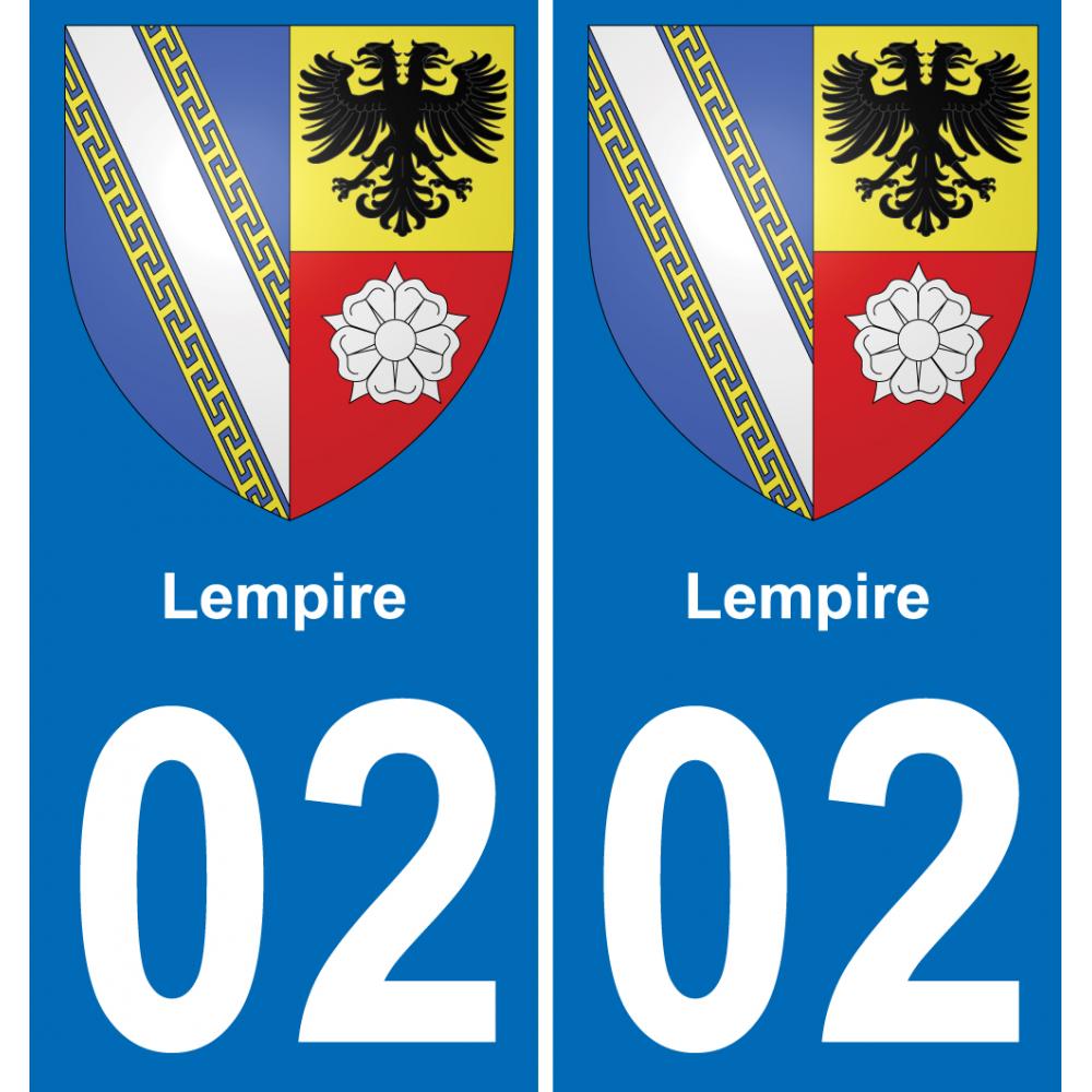 02 Lempire sticker plate registration city