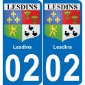 02 Lesdins-aufkleber plakette ez stadt
