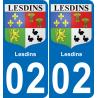 02 Lesdins-aufkleber plakette ez stadt