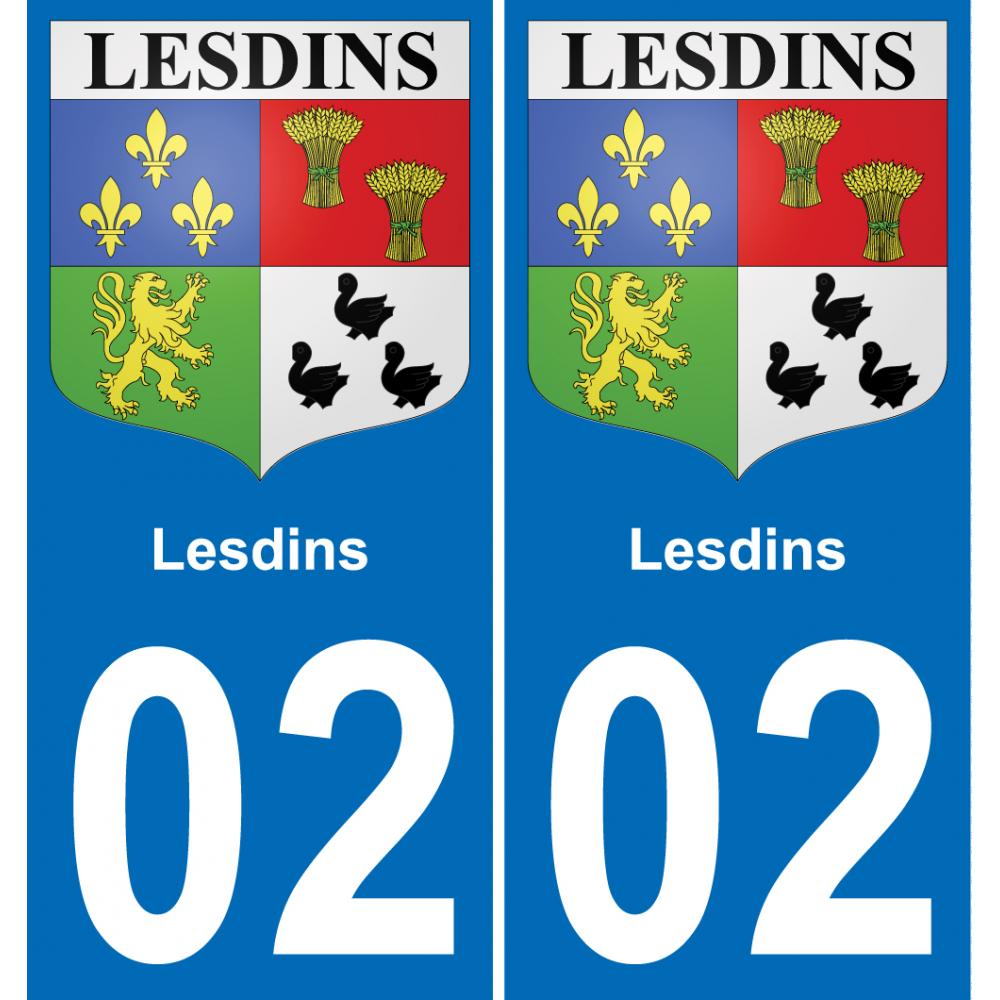 02 Lesdins-aufkleber plakette ez stadt