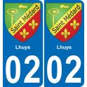 64 Pau autocollant sticker plaque immatriculation auto ville