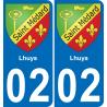 64 Pau autocollant sticker plaque immatriculation auto ville