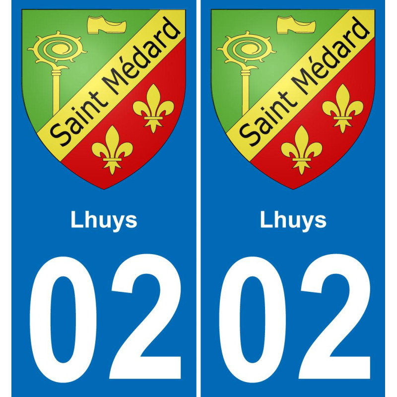 02 Lhuys placa etiqueta de registro de la ciudad
