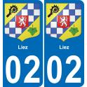 64 Pau autocollant sticker plaque immatriculation auto ville