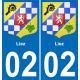 02 Liez autocollant sticker plaque immatriculation auto ville