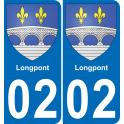 64 Pau autocollant sticker plaque immatriculation auto ville