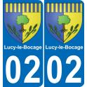 02 Lucy-le-Bocage sticker plate registration city