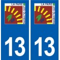 13  La Fare-les-Oliviers logo ville autocollant plaque sticker