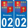 64 Pau autocollant sticker plaque immatriculation auto ville