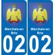 02 Marchais-en-Brie sticker plate registration city