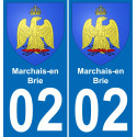 02 Marchais-en-Brie sticker plate registration city
