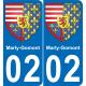 02 Marly-Gomont sticker plate registration city