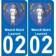 64 Pau autocollant sticker plaque immatriculation auto ville