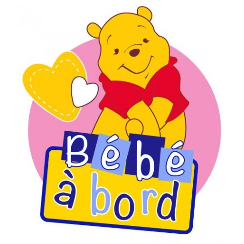 Winnie ourson Sticker Autocollant bébé à bord