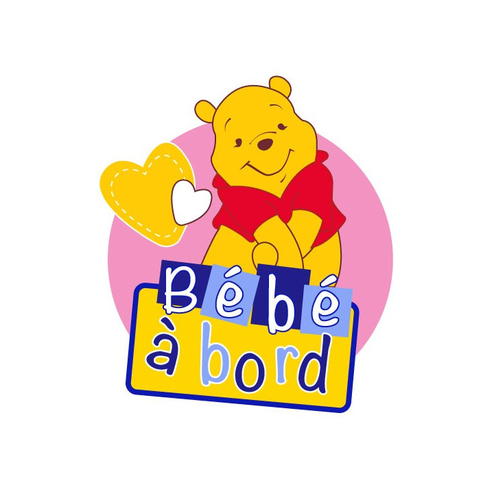 Winnie ourson Sticker Autocollant bébé à bord