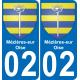 02 Mézières-sur-Oise sticker plate registration city
