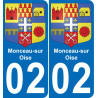 02 Monceau-sur-Oise adesivo piastra di registrazione city