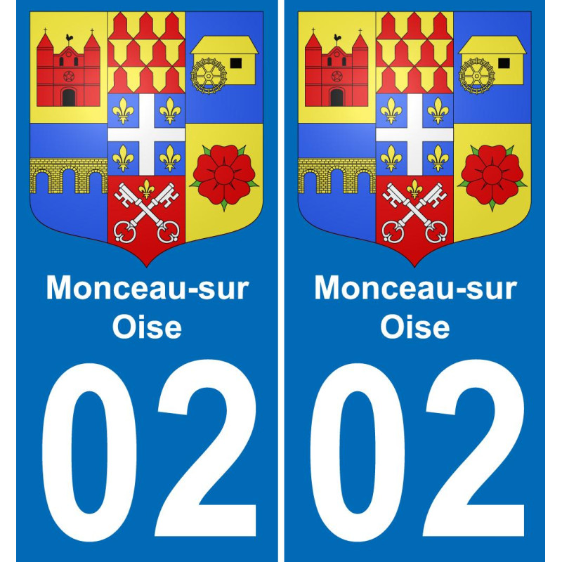 02 Monceau-sur-Oise-aufkleber plakette ez stadt