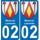 02 Mons-en-Laonnois placa etiqueta de registro de la ciudad