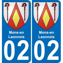 02 Mons-en-Laonnois sticker plate registration city