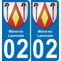 02 Mons-en-Laonnois-aufkleber plakette ez stadt