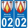 02 Mons-en-Laonnois sticker plate registration city