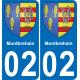 02 Montbrehain placa etiqueta de registro de la ciudad