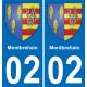 64 Pau autocollant sticker plaque immatriculation auto ville