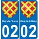 02 Moÿ-de-l'Aisne sticker plate registration city