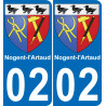 02 Nogent-l'Artaud sticker plate registration city