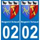 64 Pau autocollant sticker plaque immatriculation auto ville