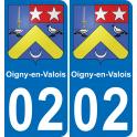 02 Oigny-en-Valois adesivo piastra di registrazione city