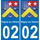 02 Oigny-en-Valois adesivo piastra di registrazione city