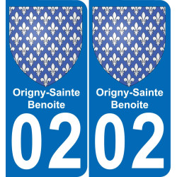 02 Origny-Sainte-Benoite-aufkleber plakette ez stadt