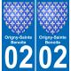 02 Origny-Sainte-Benoite sticker plate registration city