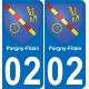 64 Pau autocollant sticker plaque immatriculation auto ville