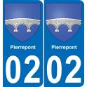 02 Pierrepont sticker plate registration city