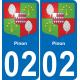 02 Pinon-aufkleber plakette ez stadt