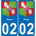 02 Pinon sticker plate registration city