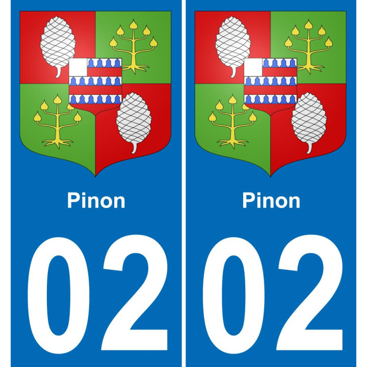 02 Pinon placa etiqueta de registro de la ciudad