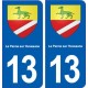 13 La Penne-sur-Huveaune blason ville autocollant plaque sticker