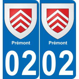 02 Prémont sticker plate registration city