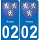 02 Proisy sticker plate registration city