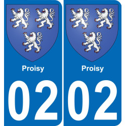 02 Proisy placa etiqueta de registro de la ciudad