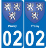 02 Proisy sticker plate registration city