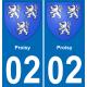 02 Proisy sticker plate registration city