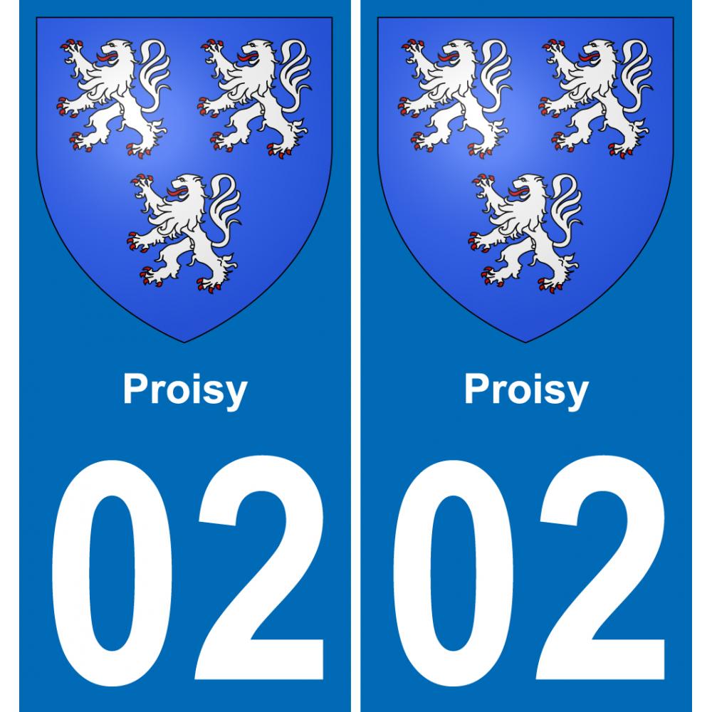 02 Proisy placa etiqueta de registro de la ciudad