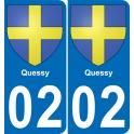 02 Quessy sticker plate registration city